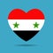 I love Syria,  Syria flag heart vector illustration