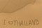 I Love Thailand - hand-written in the sand