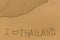 I love Thailand - inscription on a golden sand beach