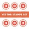 I Love Tunisia vector stamps set.