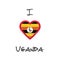 I love Uganda t-shirt design.