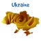 I love Ukraine. Stylish vector illustration for t