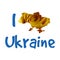 I love Ukraine. Stylish vector illustration for t