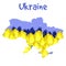 I love Ukraine. Stylish vector illustration for t