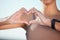 I love the way healthy feels. Closeup shot of an unrecognisable woman making a heart shape with her hands while
