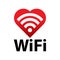 I love wifi icon vector illustraion