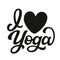 I love yoga. Hand drawn text