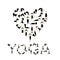 I love yoga! Heart shape for your design