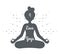I love yoga meditation cute female girl health silhouette design vector illustration