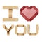 I love you alphabet recycled papercraft