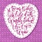 I love you lettering in English, Russian, Spanish, Italian, French and German. Vector illustration of a heart shape on a knitted b