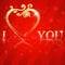 I Love You lettering stylish golden text