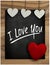 I Love You Message Chalkboard White Love Valentine\'s heart hangi