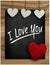 I Love You Message Chalkboard White Love Valentine\'s heart hangi