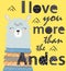 I love you more than the Andes. Scandinavian style poster