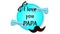 I love you papa blue sticker for father\\\'s day