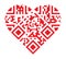 I Love You QR Code Red Heart Shape