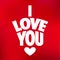 I love You / Red Background
