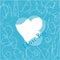 I love you. Romantic valentines blue pattern