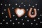 I love you sign made of cinnamon stick and gingerbread cookies