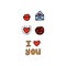 I Love You symbol card