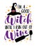 I`m a good witch until i run out of wine - funny slogan with witch hat and wine bottle and wine glass.