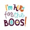 I`m here for the boos! Skull, Spiders. Background for Halloween. Lettering.