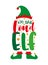 I`m the loud ELF -  funny phrase with elf hat and shoes, for Christmas.