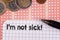 I`m not sick. Pen and bingo lotto lottery ticket