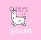 I`m not weird i`m a unicorn inspirational poster with llama and