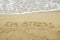 I`m stress written on sand