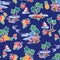 I made Hawaiian shore scenery a seamless pattern,