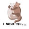 I missed you. Cute cats illustration