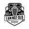 I am not old classic car garage inspiration logo design