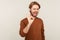 I am ok! Portrait of joyful handsome man with neat hair and beard wearing sweatshirt showing okay, approval sign