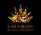 I am a queen not your little princess text with gold glitter textured crown on black background