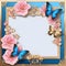 I recently came across an amazing card that had butterflies and a photo frame surrounded by elegant flowers.