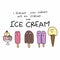 I scream, you scream. We all scream for ice cream cute cartoon vector illustration
