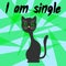 I am single, lonely, sad cat. Vector