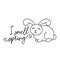I smell spring - Cute bunny design funny hand drawn doodle