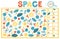 I spy game. Space Educational Maze Puzzle Games, suitable for games, book print, apps, education. Funny vector simple cartoon