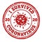 I survived coronavirus sign or stamp