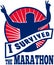 I survived the marathon runner