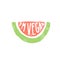 I am vegan. Watermelon piece silhouette