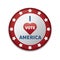 i vote america badge. Vector illustration decorative background design