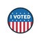 I voted lettering with usa flag stamp