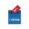 I voted lettering with voting box