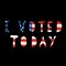 I voted today hand drawn lettering with American flag texture. USA elections Inspiration