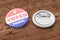 I Voted Today pin badge brooch isolated