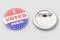 I Voted Today pin badge brooch isolated